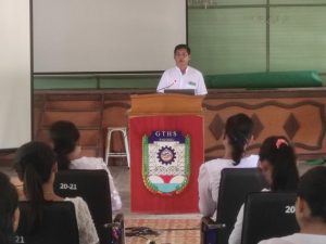 A ceremony to hold an awareness event on corruption prevention at the Government Technical High School (Pakokku)